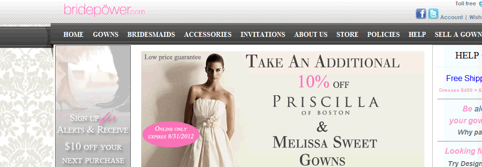 Bridepower online storefront